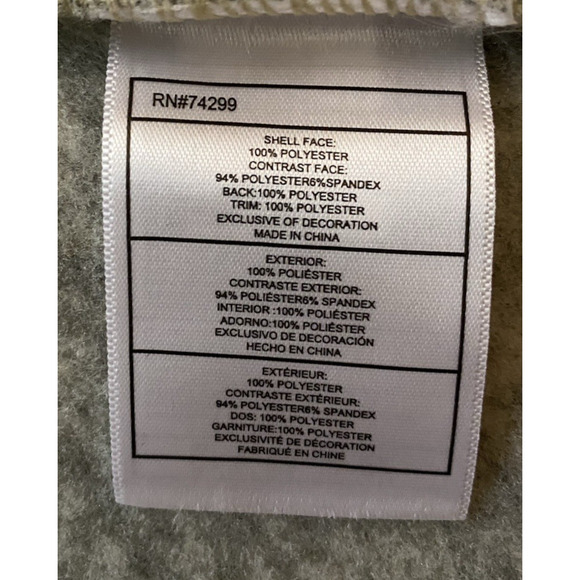 Canada Weatherguard Athletic Jacket Womens Size S/P Beige / Grey Fleece Coat - Picture 10 of 16